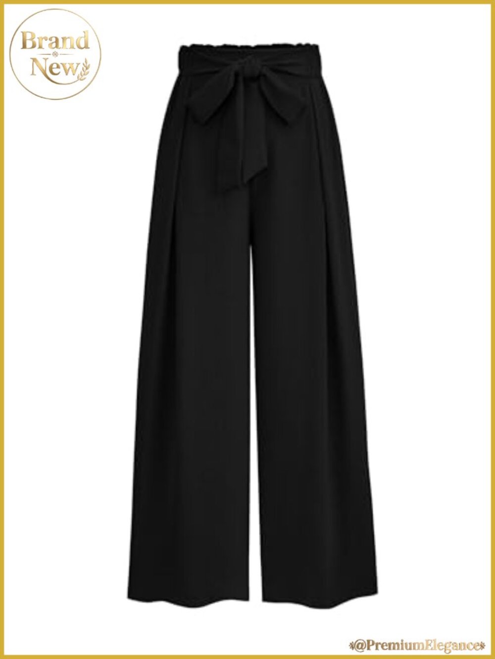 Womens High Waisted Wide Leg Palazzo Work Pants with Pockets Pleated Flowy